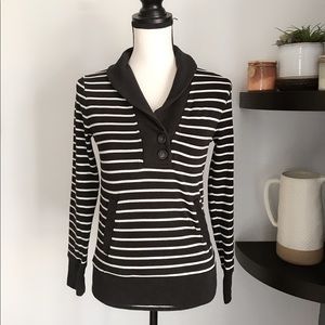 Banana Republic black and white striped sweater